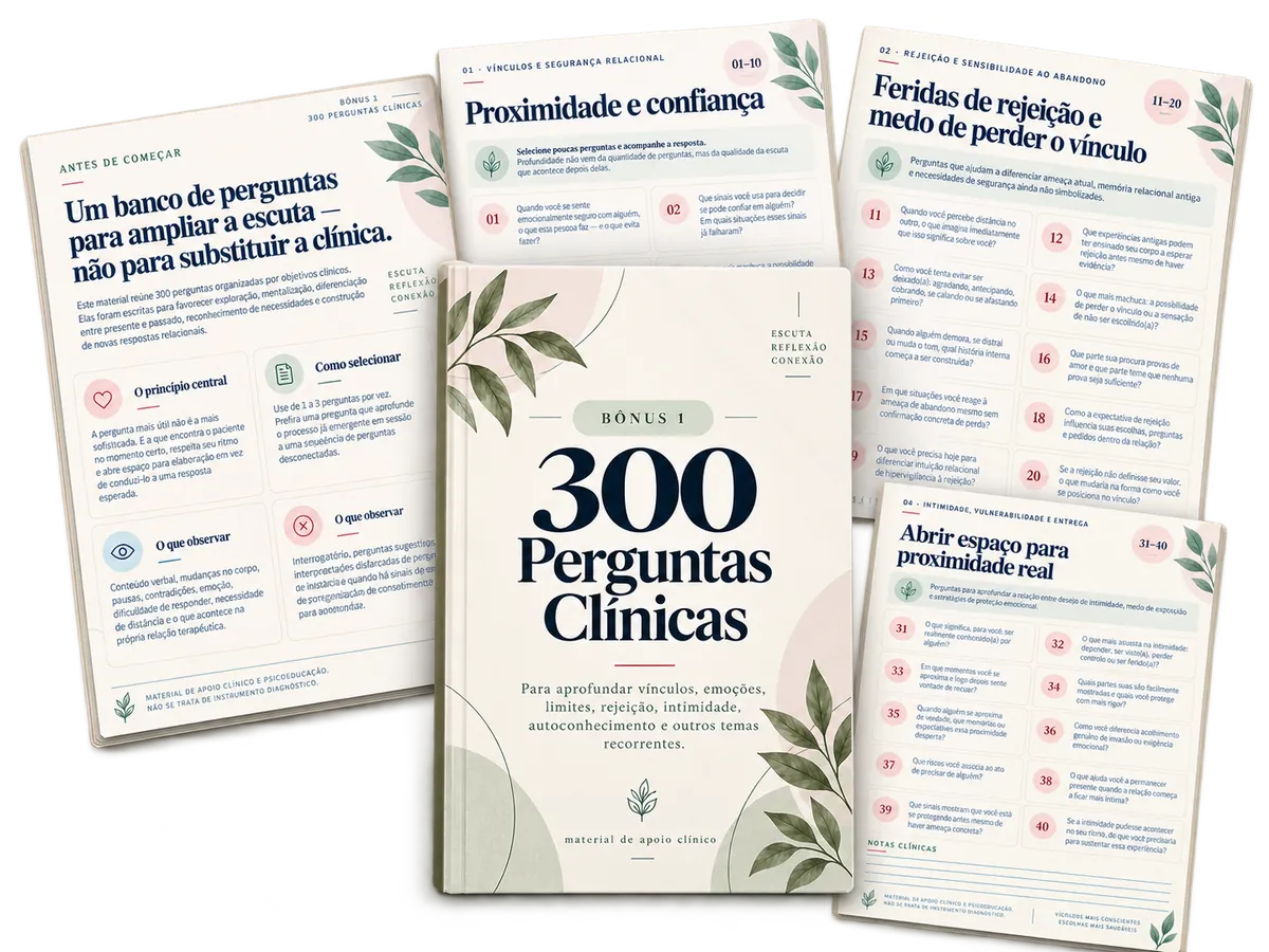 Bônus 1 do Mapa Clínico do Apego com páginas internas